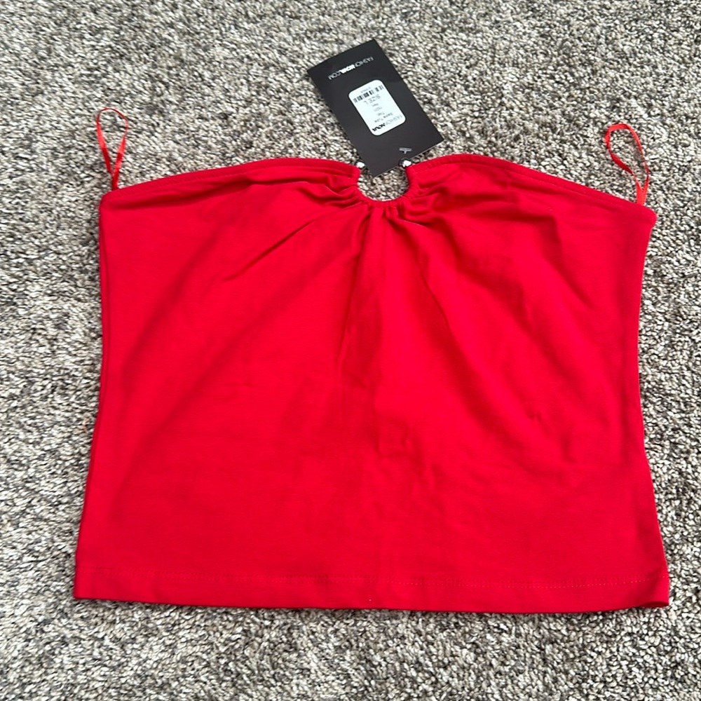 Red FN crop top NWT